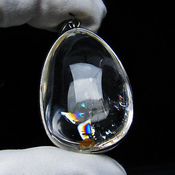 アイリスクォーツ 虹入り  レインボー水晶  ペンダント [T436-2711]