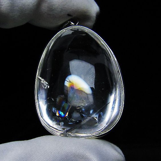 アイリスクォーツ 虹入り  レインボー水晶  ペンダント [T436-2741]