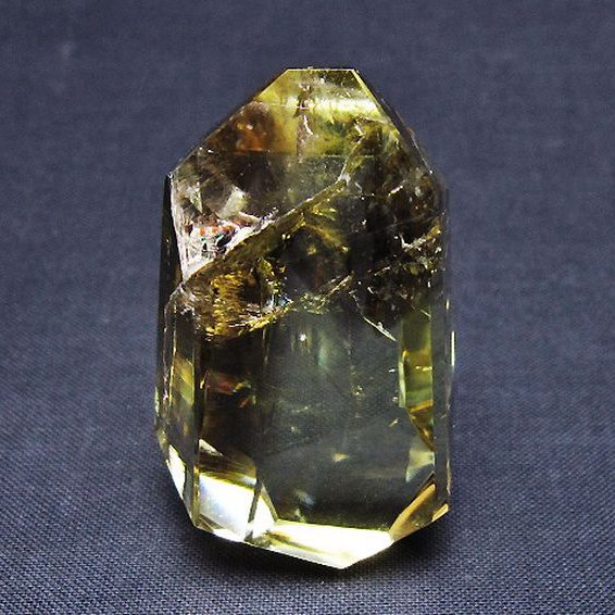虹入り 黄水晶(シトリン) 原石[T436-2972]