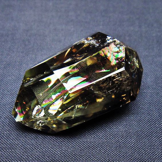 虹入り シトリンファントム 原石 [t436-3021]