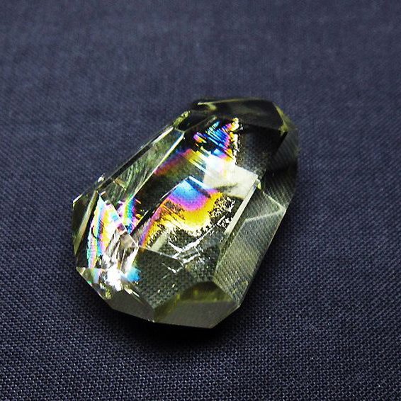 虹入り黄水晶(シトリン)原石