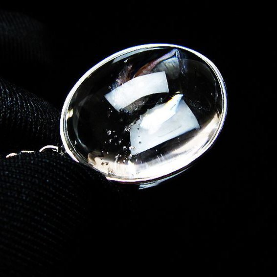 虹入りアイリス アイリスクォーツ 虹入り レインボー水晶 ペンダント [t436-3133]