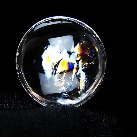 アイリスクォーツ 虹入り レインボー水晶 ペンダント [t436-3138]