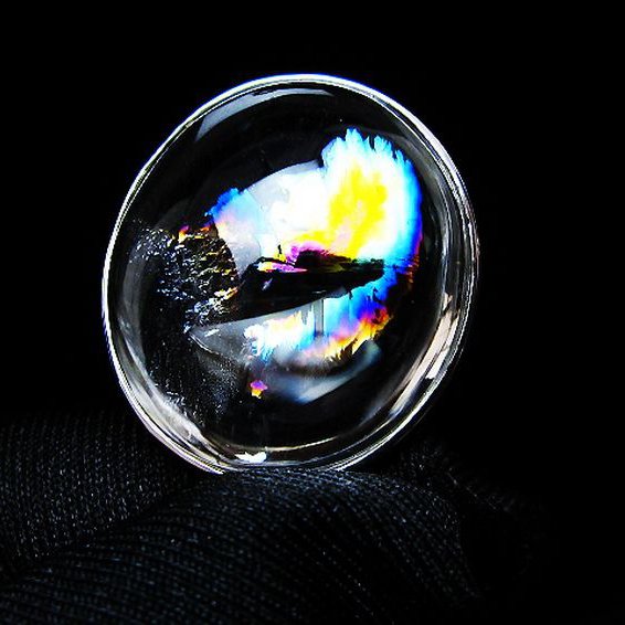 アイリスクォーツ 虹入り レインボー水晶 ペンダント [t436-3167]