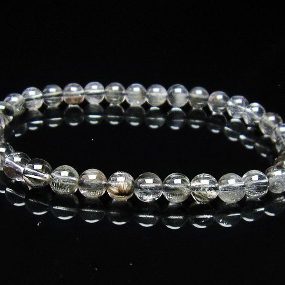 放射プラチナルチル ブレスレット 6mm [T437-2352]