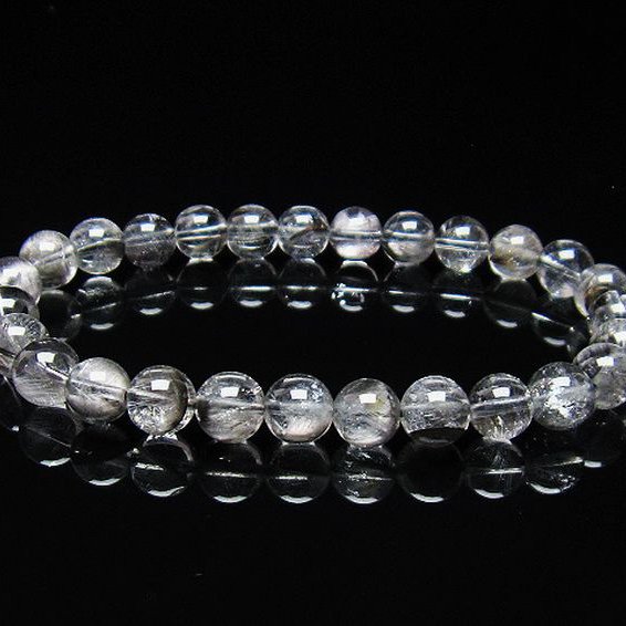 放射プラチナルチルクォーツ ブレスレット  7mm [T437-2369]