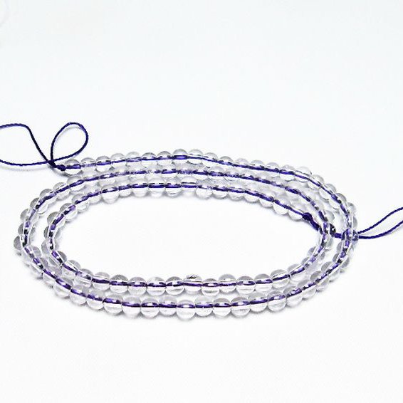 アメジスト 一連 4mm ビーズ [t438-5370]