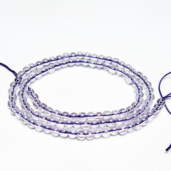 アメジスト 一連 4mm ビーズ [t438-5405]