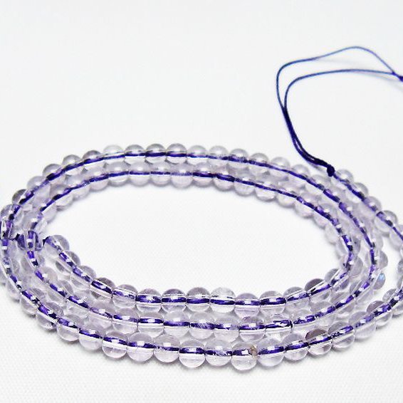 アメジスト 一連 4mm ビーズ [t438-5435]