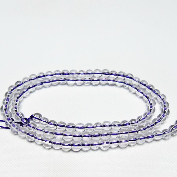 アメジスト 一連 4mm ビーズ [t438-5446]