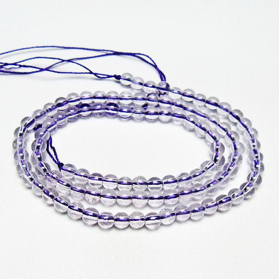 アメジスト 一連 4mm ビーズ [t438-5460]