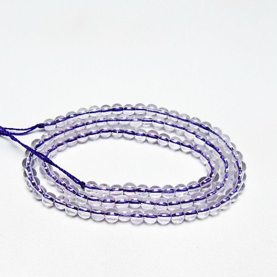 アメジスト 一連 4mm ビーズ [t438-5467]