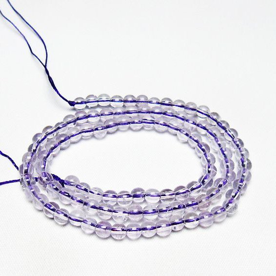 アメジスト 一連 4mm ビーズ [t438-5472]
