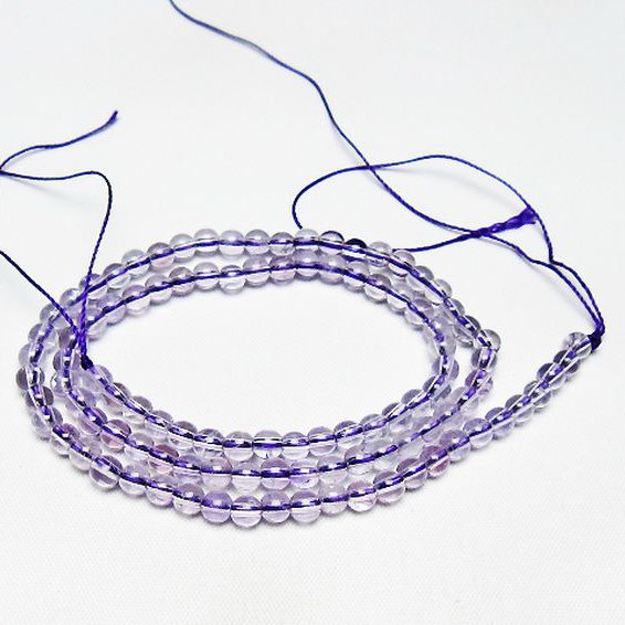 アメジスト 一連 4mm ビーズ [t438-5475]