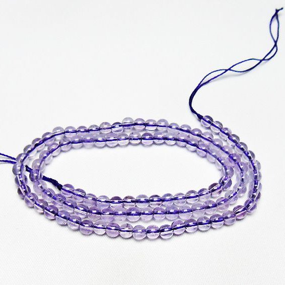 アメジスト 一連 4mm ビーズ [t438-5478]