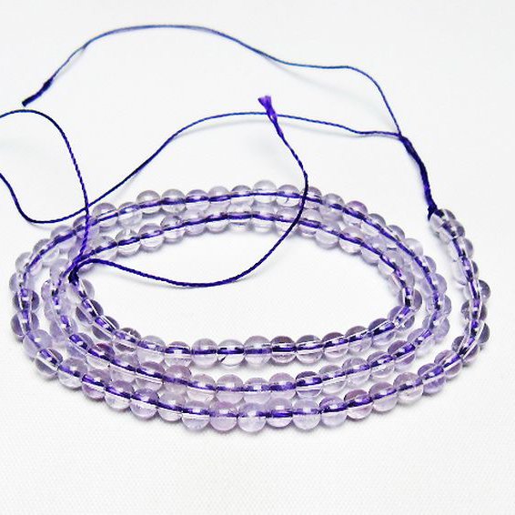 アメジスト 一連 4mm ビーズ [t438-5492]