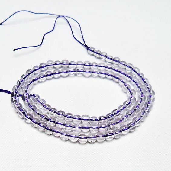 アメジスト 一連 4mm ビーズ [t438-5503]