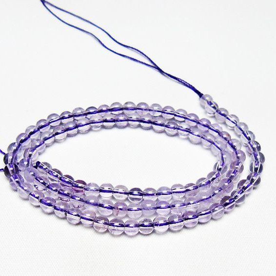 アメジスト 一連 4mm ビーズ [t438-5511]