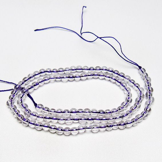 アメジスト 一連 4mm ビーズ [t438-5513]