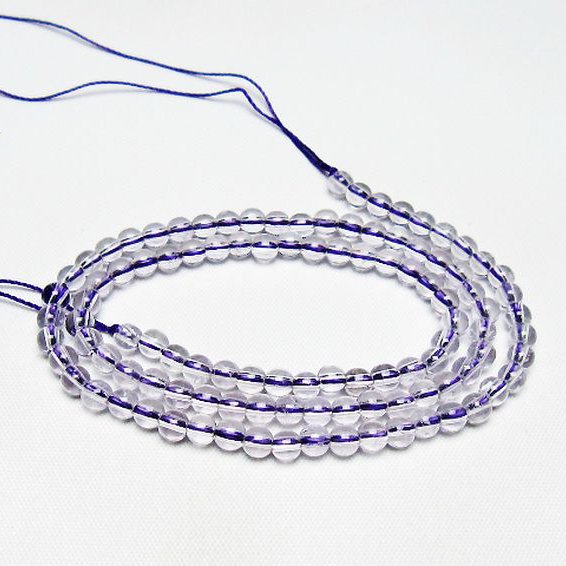 アメジスト 一連 4mm ビーズ [t438-5514]