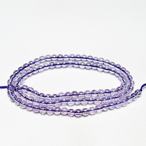 アメジスト 一連 4mm ビーズ [t438-5518]