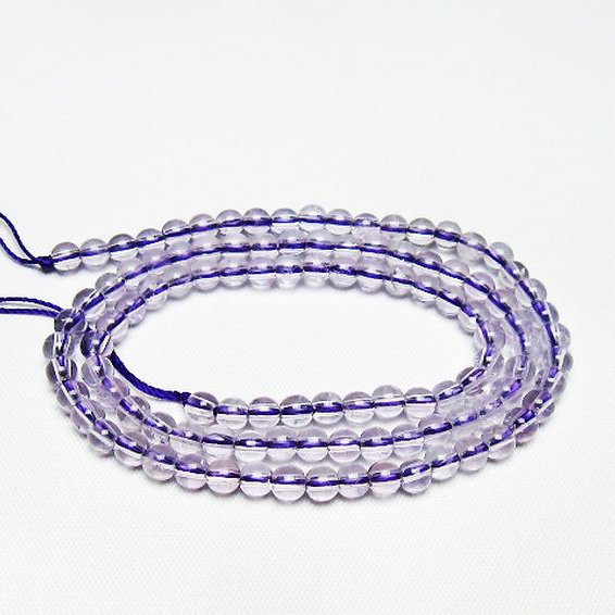 アメジスト 一連 4mm ビーズ [t438-5527]