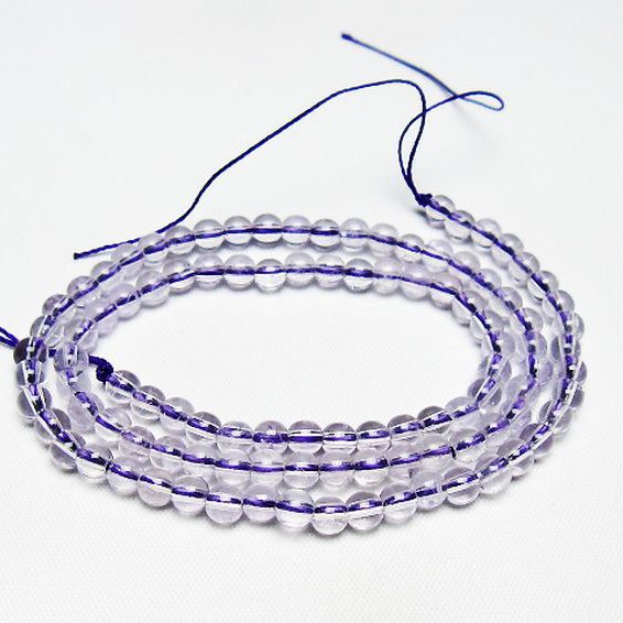 アメジスト 一連 4mm ビーズ [t438-5544]