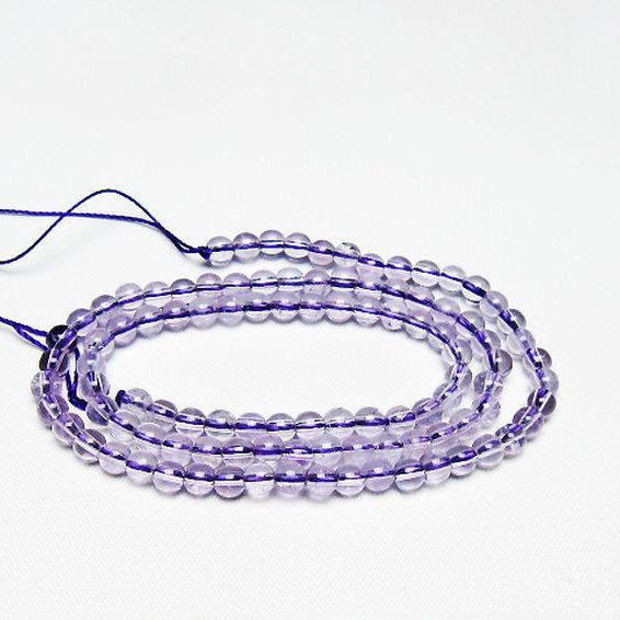 アメジスト 一連 4mm ビーズ [t438-5548]