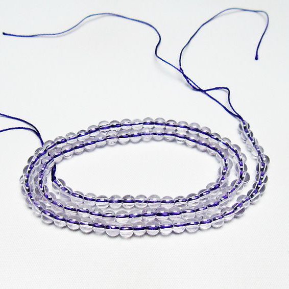 アメジスト 一連 4mm ビーズ [t438-5549]