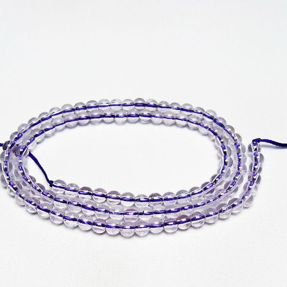 アメジスト 一連 4mm ビーズ [t438-5560]