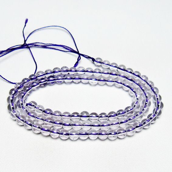 アメジスト 一連 4mm ビーズ [t438-5574]