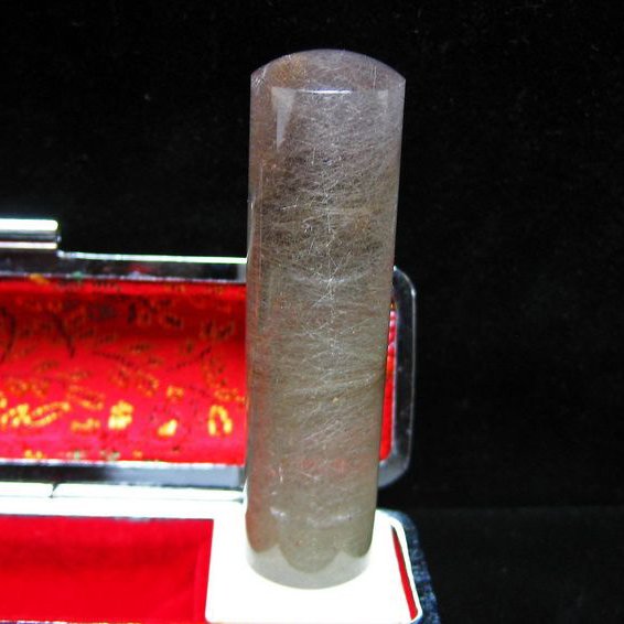 豪華ルチル 印材　※別途料金で篆刻可能[T44-508]