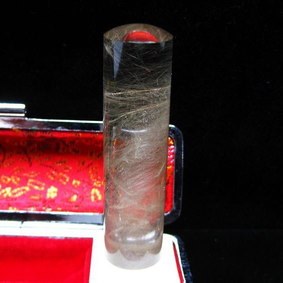 豪華ルチルクォーツ（金針ルチル水晶） 印材　※別途料金で篆刻可能[T44-531]