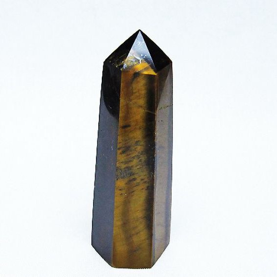 タイガーアイ※黄虎目石 六角柱[T443-4555]