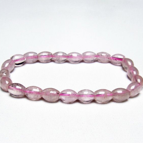 ローズクォーツ 天珠  ブレスレット [T446-1595]