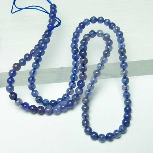 タンザナイト 一連 4mm ビーズ[T449-1667]