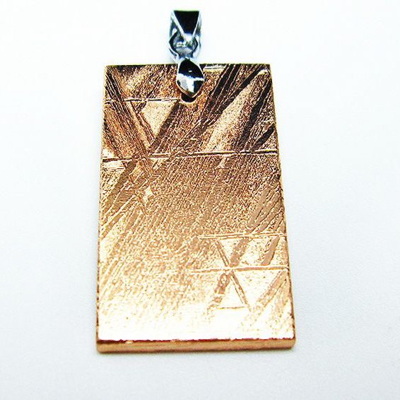 ピンクゴールドギベオン メテオライト ペンダント [T452-3181]