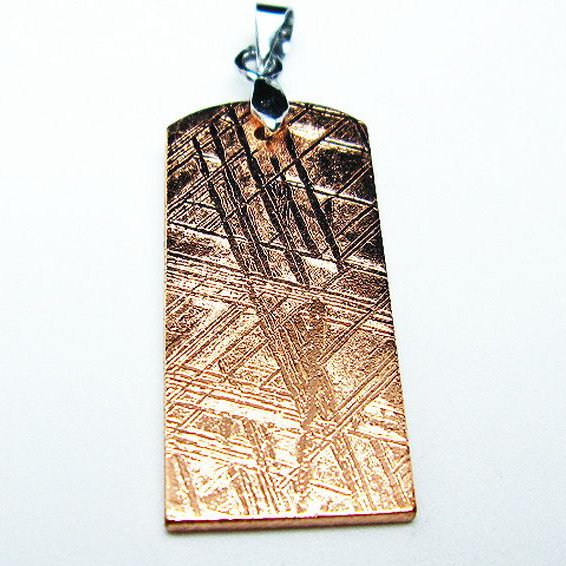 ピンクゴールドギベオン メテオライト ペンダント [T452-3188]