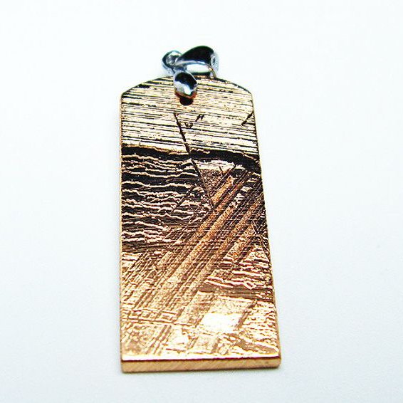 ピンクゴールドギベオン メテオライト ペンダント [T452-3190]