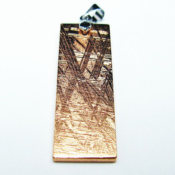 ピンクゴールドギベオン メテオライト  ペンダント [T452-3201]