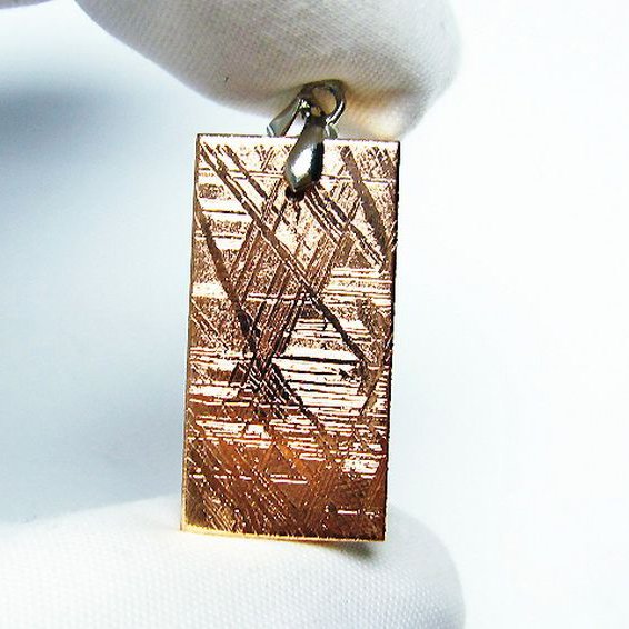 ピンクゴールドギベオン メテオライト ペンダント [T452-3393]