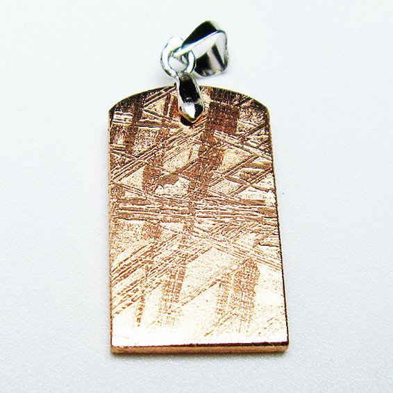 ピンクゴールドギベオン メテオライト ペンダント [T452-3463]