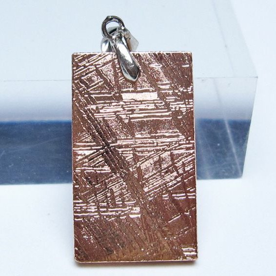 ピンクゴールドギベオン メテオライト ペンダント [t452-3728]