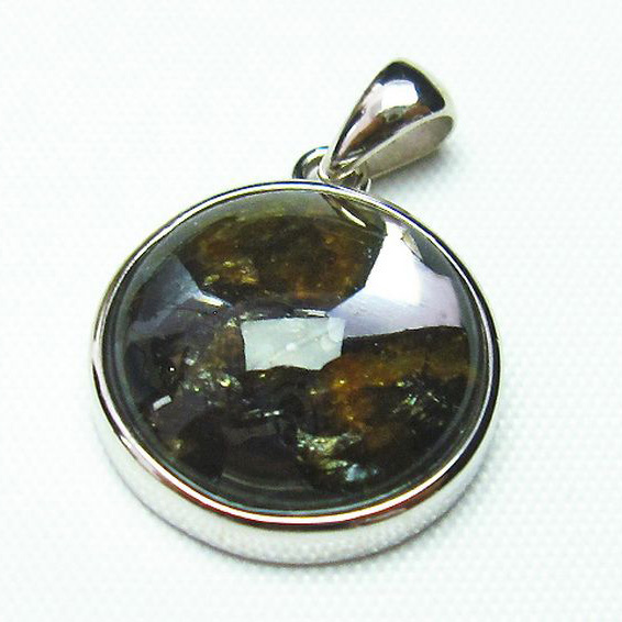パラサイト隕石 かんらん石 ペンダント [T453-2581]