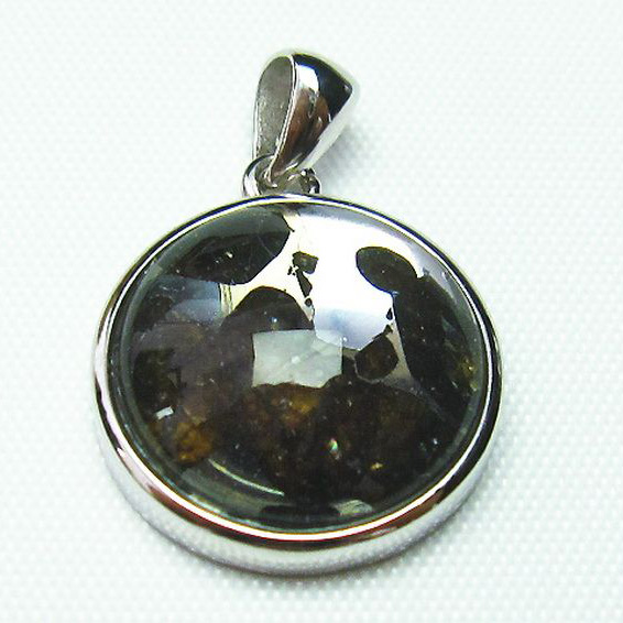 パラサイト隕石 かんらん石  ペンダント [T453-2589]