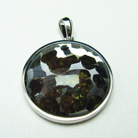 パラサイト隕石 かんらん石  ペンダント [T453-2927]