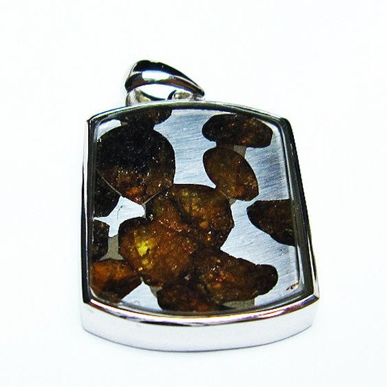 パラサイト隕石 かんらん石 ペンダント [t453-3053]