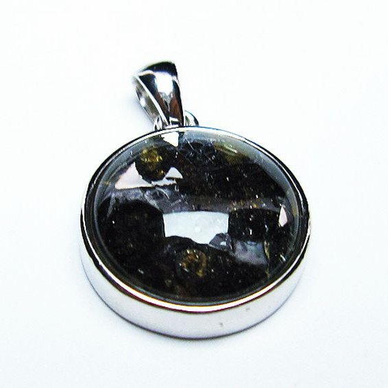 パラサイト隕石 かんらん石  ペンダント [T453-3125]