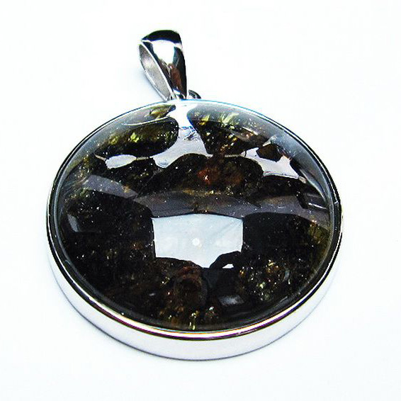 パラサイト隕石 かんらん石  ペンダント [T453-3142]