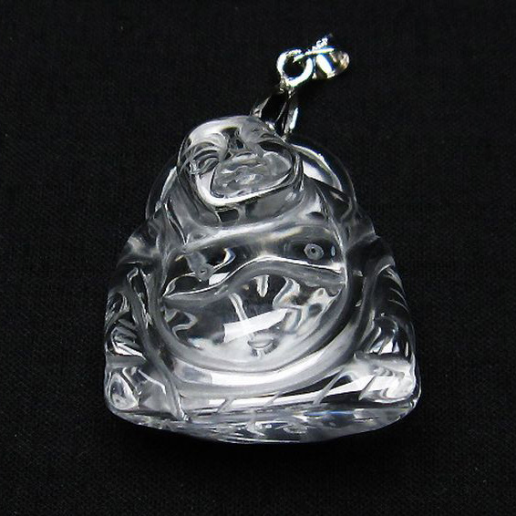 ヒマラヤ水晶 布袋様  ペンダント [T454-1646]